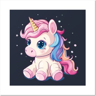 plushie unicorn Posters and Art